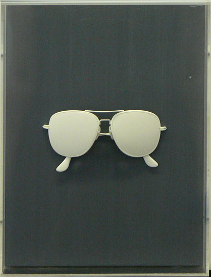 Untitled Shadowbox, (white sunglasses)